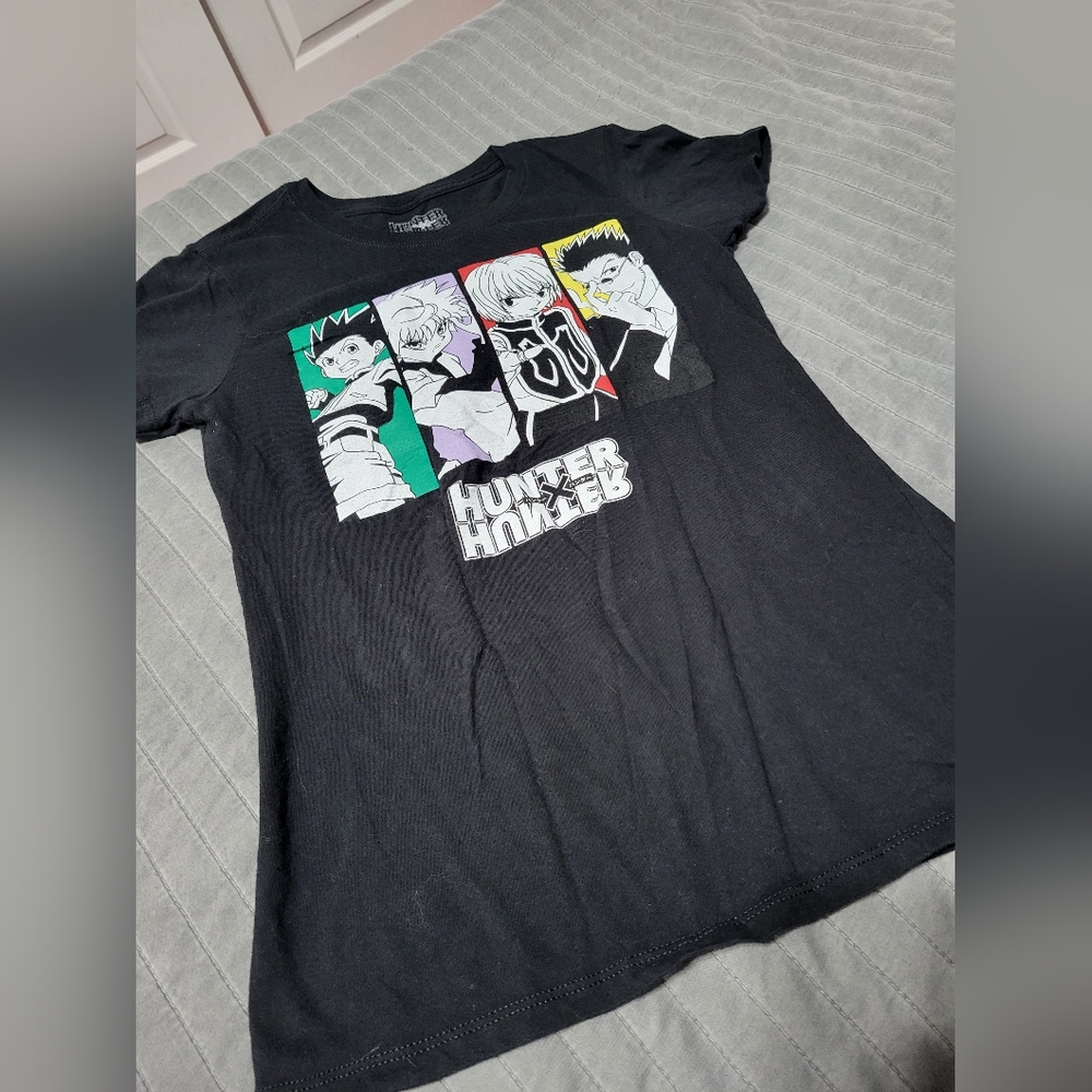 hunterxhunter anime black short sleeve t shirt